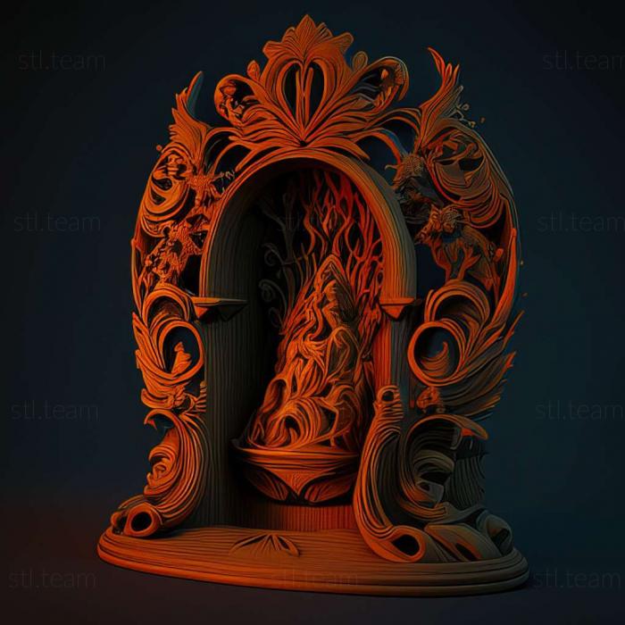 3D model The Amber Throne game (STL)
